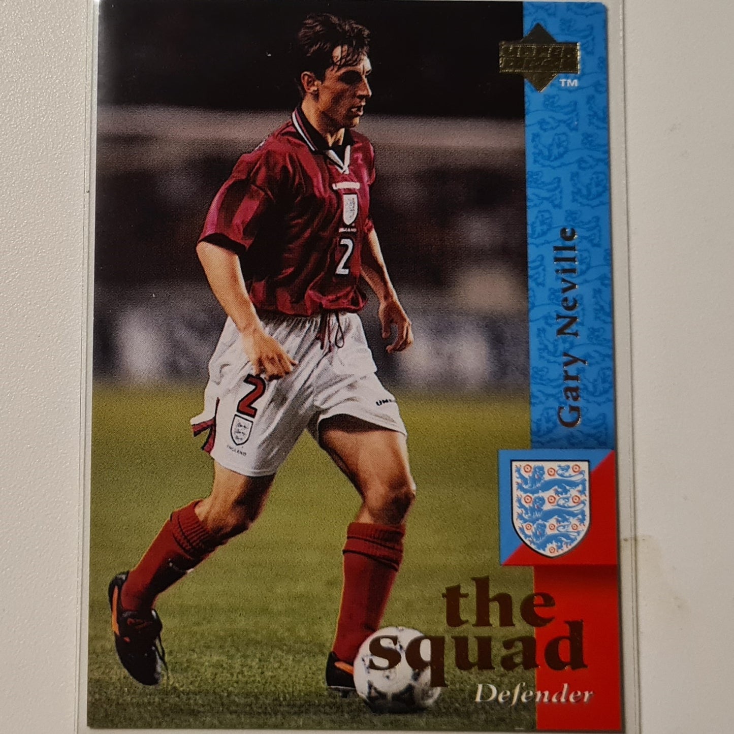 Gary Neville 1997 Upper Deck England Soccer The Squad #11  England World cup Good sleeved