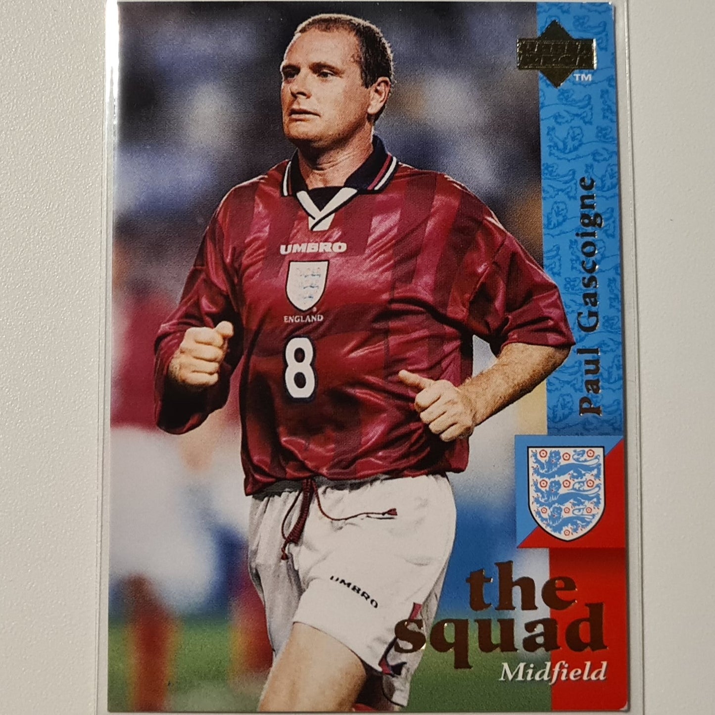 Paul Gascoigne 1997 Upper Deck England Soccer The Squad #23  England World cup Good sleeved