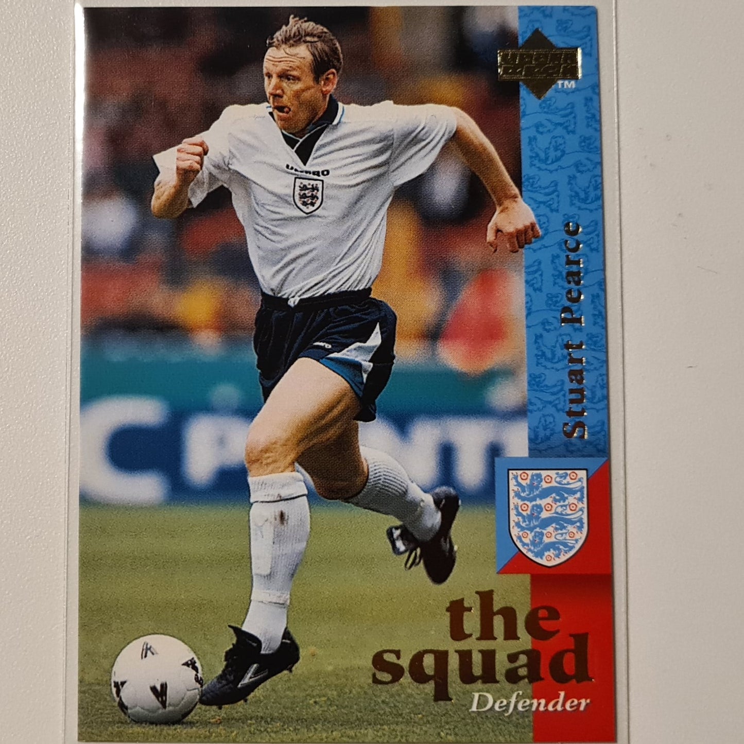 Stuart Pearce 1997 Upper Deck England Soccer  The Squad #12  England World cup Good sleeved