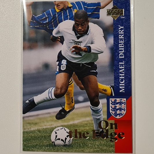 Michael Duberry 1997 Upper Deck England Soccer On the edge #70  England World cup Good sleeved