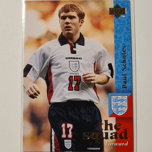 Paul Scholes 1997 Upper Deck England Soccer The Squad #24  England World cup Good sleeved