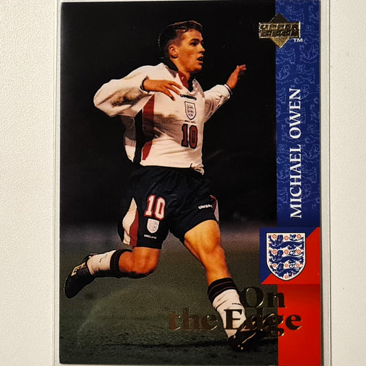 Michael Owen 1997 Upper Deck England Soccer on the edge Rookie RC #68  England World cup Good sleeved