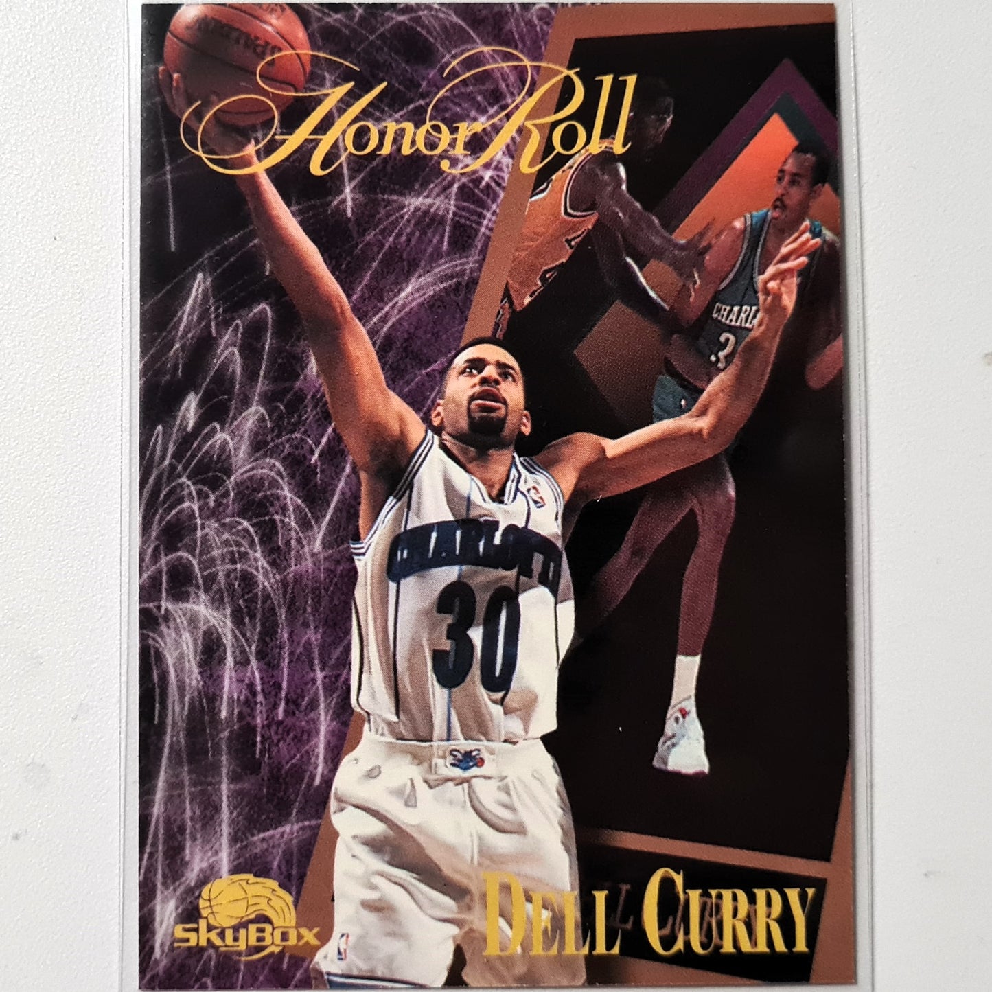 Dell Curry 1996 Skybox Honor Roll #250 NBA Basketball Charlotte Hornets Excellent Sleeved