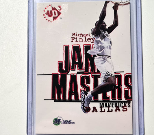 Michael Finley 1997 Upper Deck UD3 Jam Masters #12 NBA Basketball Dallas Mavericks Ausgezeichnete Ärmel