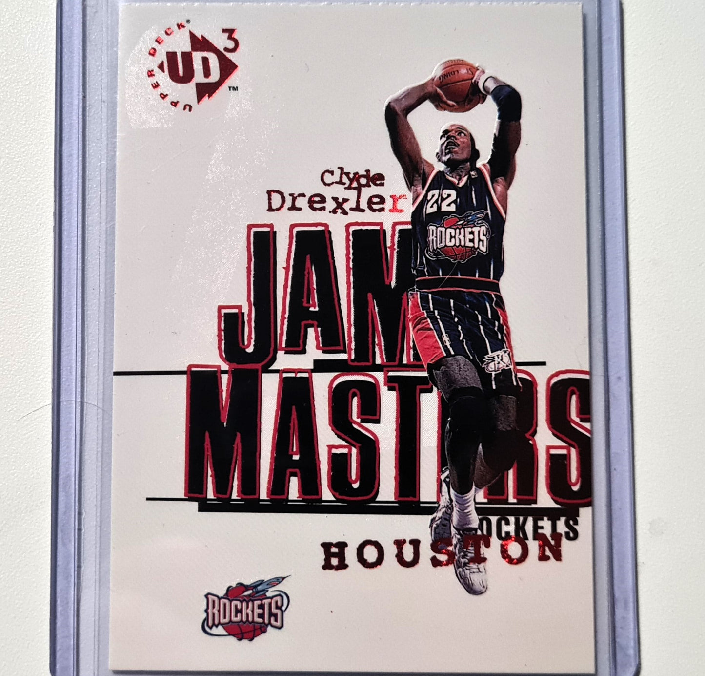 Clyde Drexler 1997 Upper Deck UD3 Jam Masters #16 NBA Basketball Houston Rockets Excellent sleeved