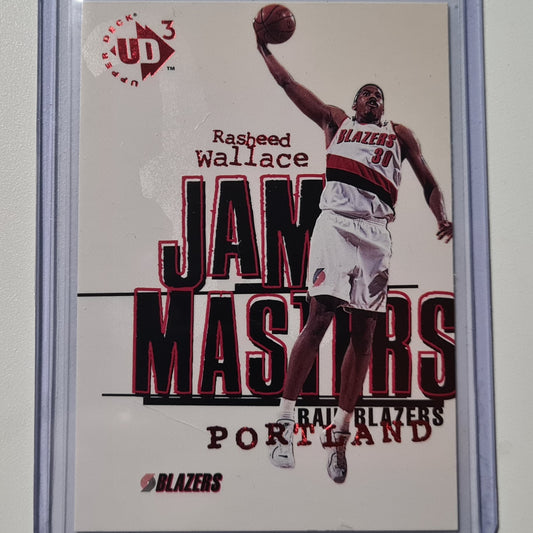 Rasheed Wallace 1997 Upper Deck UD3 Jam Masters #6 NBA Basketball Portland Trail Blazers Hervorragende Ärmel