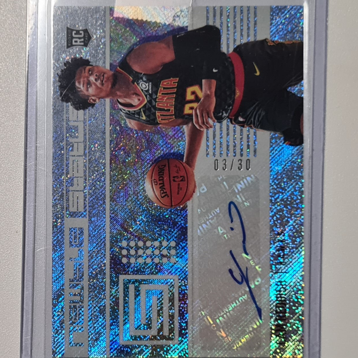 Cam Reddish 2019-20 Panini Status Newbie Auto nummeriert 03/30 Rookie RC NS-CRD Atlanta Hawks Hervorragende Ärmel