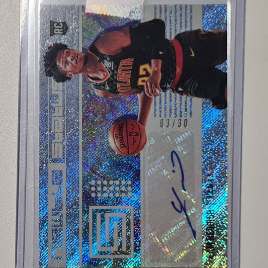 Cam Reddish 2019-20 Panini Status Newbie Auto numbered 03/30 Rookie RC NS-CRD Atlanta Hawks Excellent sleeved