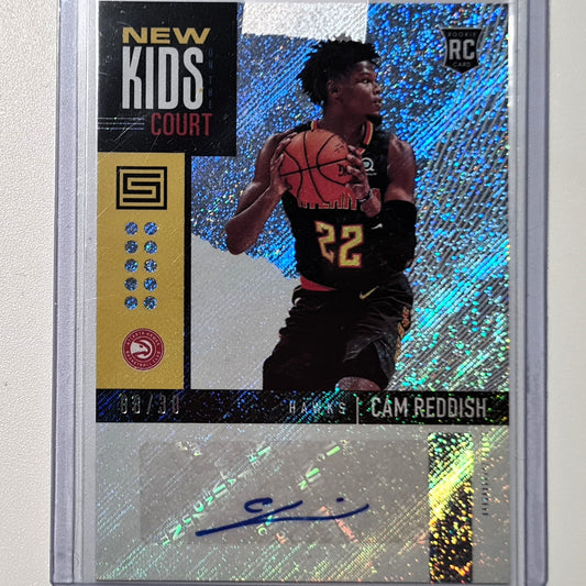 Cam Reddish 2019-20 Panini Status New Kids Court Auto numbered 08/30 Rookie RC NK-CAM Atlanta Hawks Excellent sleeved