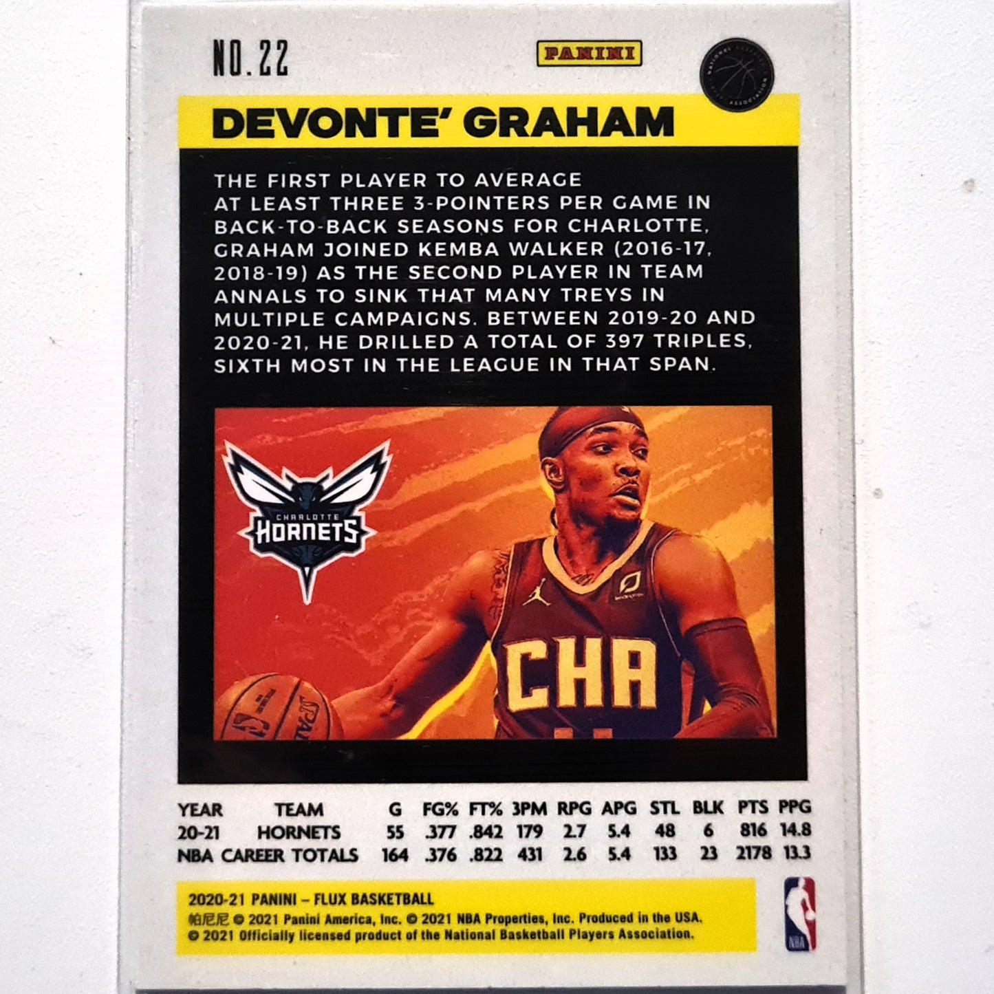 Devonte Graham 2020-21 Panini Flux #22 NBA Basketball Charlotte Hornets Excellent-Mint Sleeved