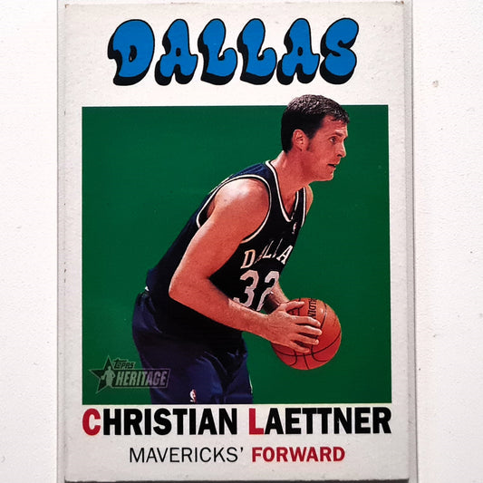 Christian Laettner 2001 Topps Heritage #78 NBA Basketball Dallas Mavericks Fair-Good Sleeved