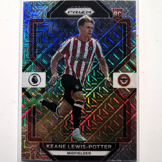 Keane Lewis-Potter 2022-23 Panini Prizm Premier League Prizm Rookie RC mojo multicoloured #45 Football Soccer Brentford Mint Sleeved