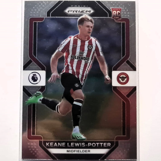 Keane Lewis-Potter 2022-23 Panini Prizm Premier League Prizm Rookie RC #45 Football Soccer Brentford Mint Sleeved