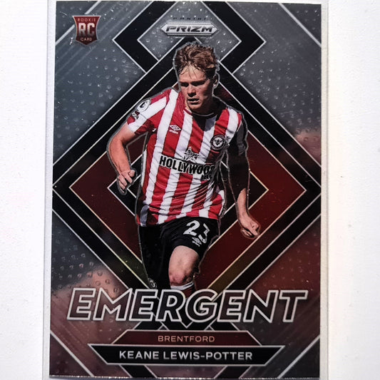 Keane Lewis-Potter 2022-23 Panini Prizm Premier League Prizm Emergent Rookie RC #3 Football Soccer Brentford Mint Sleeved