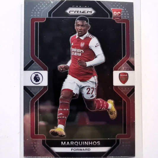 Marquinhos 2022-23 Panini Prizm Premier League Prizm Rookie RC #166 Football Soccer Arsenal Mint Sleeved