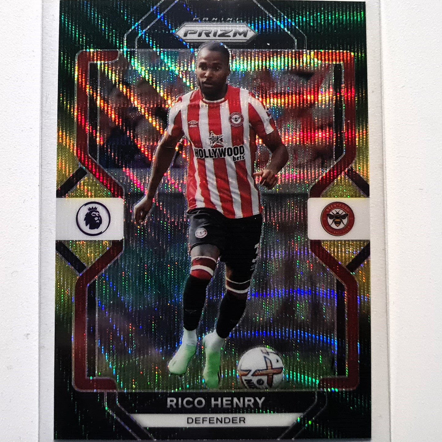 Rico Henry 2022-23 Panini Prizm Premier League Prizm Multi coloured #33 Football Soccer Brentford Mint Sleeved