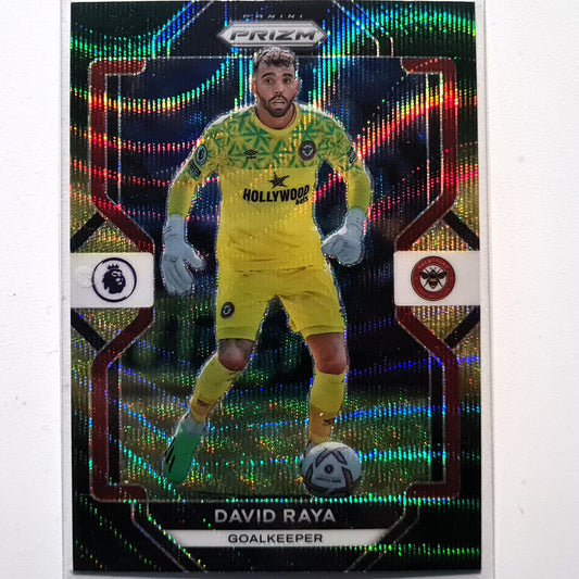 David Raya 2022-23 Panini Prizm Premier League multi coloured wavy prizm #32 Football Soccer Brentford Mint Sleeved