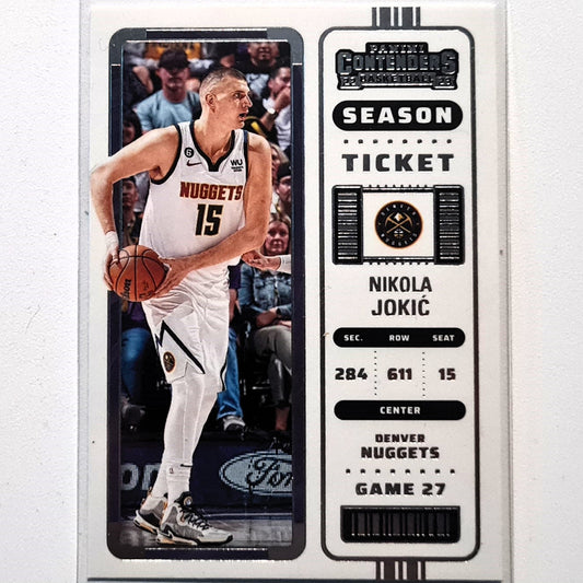 Nikola Jokic 2022-23 Panini Contenders #17 NBA Basketball Denver Nuggets Excellent Sleeved