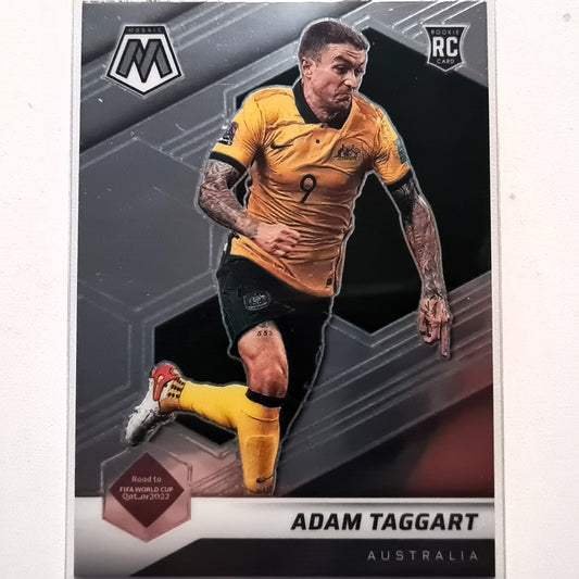 Adam Taggart 2022-23 Panini Mosaic Fifa road to the world cup Prizm Rookie RC #148 Soccer Australia Excellent-Mint Sleeved