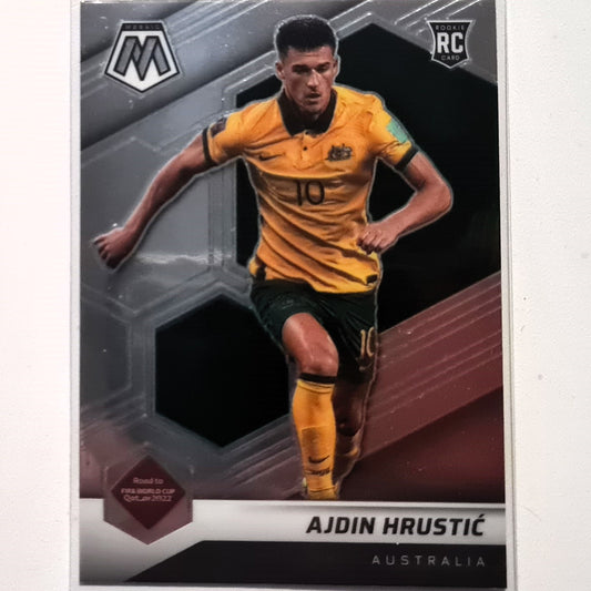 Ajdin Hrustic 2022-23 Panini Mosaic Fifa road to the world cup Prizm Rookie RC #149 Soccer Australia Excellent-Mint Sleeved