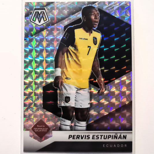 Pervis Estupinan 2022-23 Panini Mosaic Fifa road to the world cup Prizm #75 Soccer Ecuador Excellent-Mint Sleeved