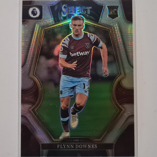 Flynn Downes 2022-23 Panini Select Premier Prizm Mezzanine Refractor Rookie RC #31 Soccer West-Ham United Excellent-Mint Sleeved