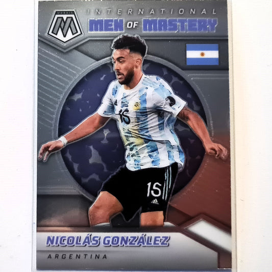 Nicolas Gonzalez 2021-22 Panini Mosaic FIFA road to world cup Men of Mastery  #4 Soccer Argentina Mint Sleeved