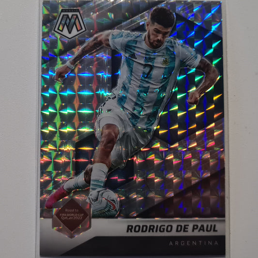 Rodrigo de Paul 2021-22 Panini Mosaic fifa road to world cup Prizm #15 Soccer Argentina Mint Sleeved