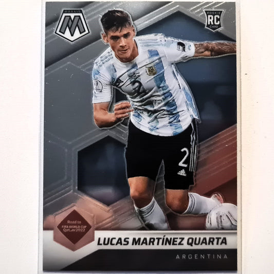 Lucas Martinez Quarta 2021-22 Panini Mosaic fifa road to world cup  Rookie RC #14 Soccer Argentina Mint Sleeved