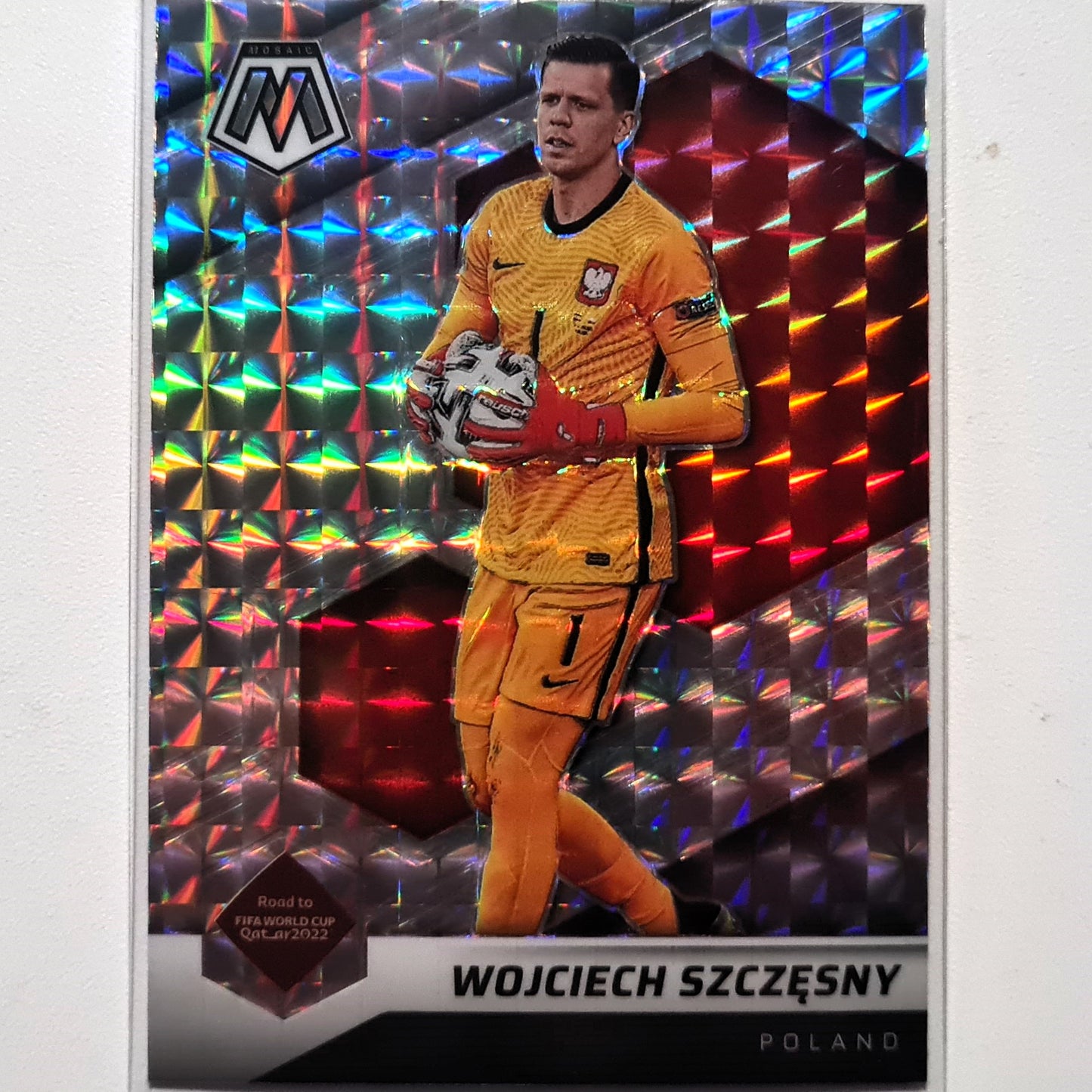 Wojciech Szczesny 2021-22 Panini Mosaic fifa road to world cup Prizm #49 Soccer Poland Mint Sleeved