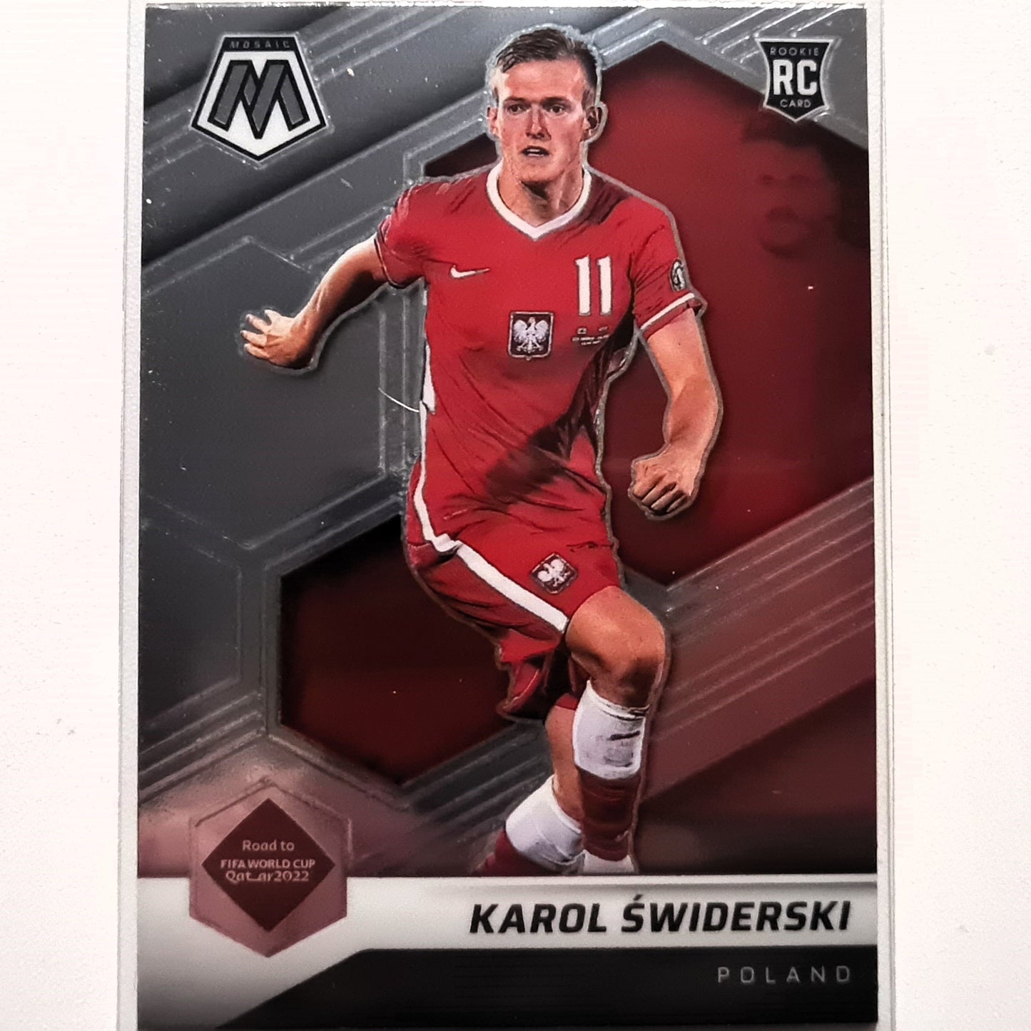 Karol Swiderski 2021-22 Panini Mosaik FIFA Road to World Cup RC Rookie #54 Soccer Poland Mint Sleeved