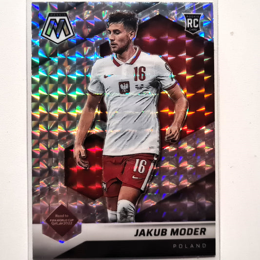 Jakub Moder 2021-22 Panini Mosaic fifa road to world cup Prizm RC Rookie #48 Soccer Poland Mint Sleeved