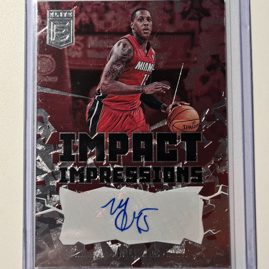 Mario Chalmers 2021-22 Panini Donruss Elite Auto NO 11-MAR Basketball Miami Heat Excellent Sleeved