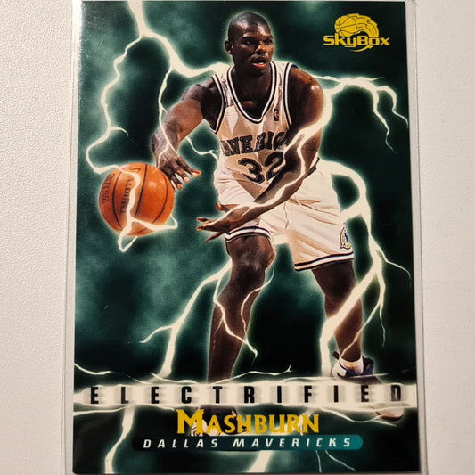 Jamal Mashburn 1996 Skybox Electrified Einsatz #281 NBA Basketball Dallas Mavericks Excellent Sleeved