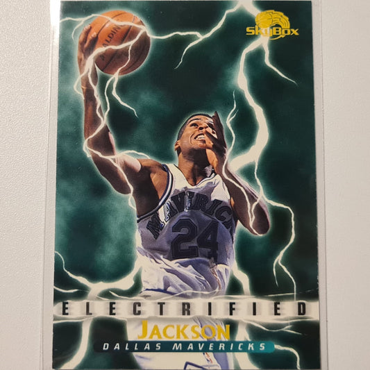 Jim Jackson 1996 Skybox Electrified Einsatz #279 NBA Basketball Dallas Mavericks Excellent Sleeved