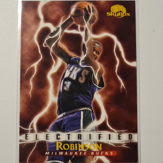 Glenn Robinson 1996 Skybox Electrified Einsatz #290 NBA Basketball Milwaukee Bucks Excellent Sleeved