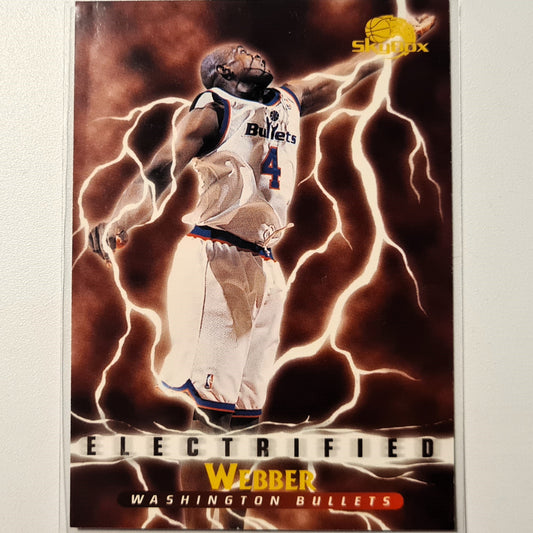 Chris Webber 1996 Skybox Electrified insert #298 NBA Basketball Washington Bullets Excellent Sleeved