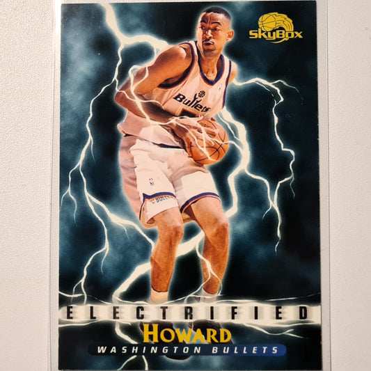 Juwan Howard 1996 Skybox Electrified insert #297 NBA Basketball Washington Bullets Excellent Sleeved