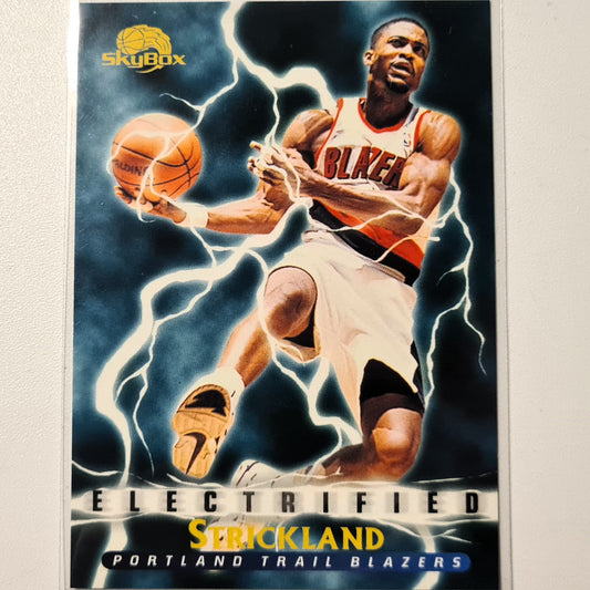 Rod Strickland 1996 Skybox Electrified insert #295 NBA Basketball Portland Trail Blazers Excellent Sleeved