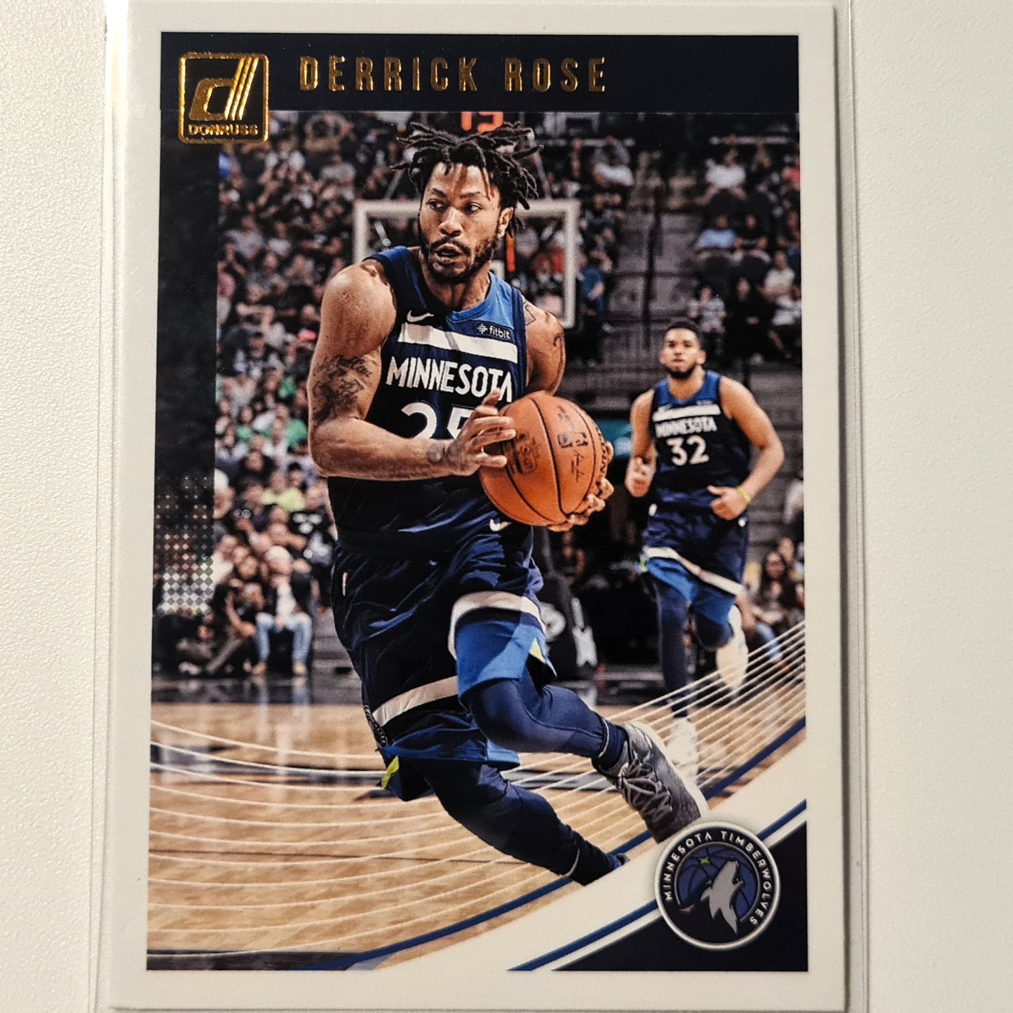 Derrick Rose 2018-19 Panini Donruss #125 NBA Basketball Minnesota Timberwolves Excellent-Mint Sleeved