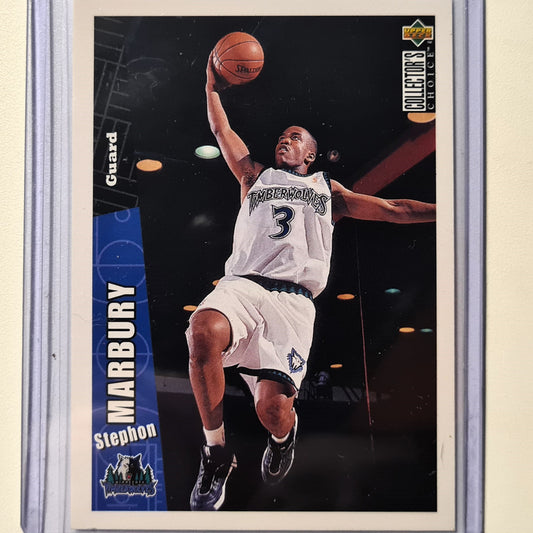 Stephon Marbury 1996 Upper Deck Rookie RC card #281 Minnesota Timberwolves Excellent Sleeved