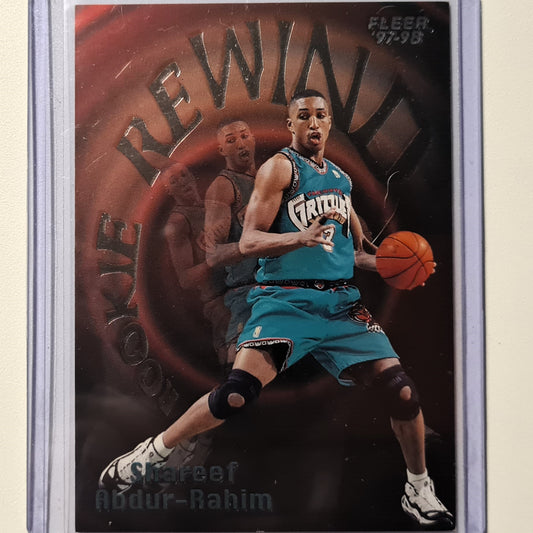 Shareef Abdur-Rahim 1997 Fleer 97-98 Rookie Rücklauf 1 von 10 Basketball Vancouver Grizzlies Excellent Sleeved