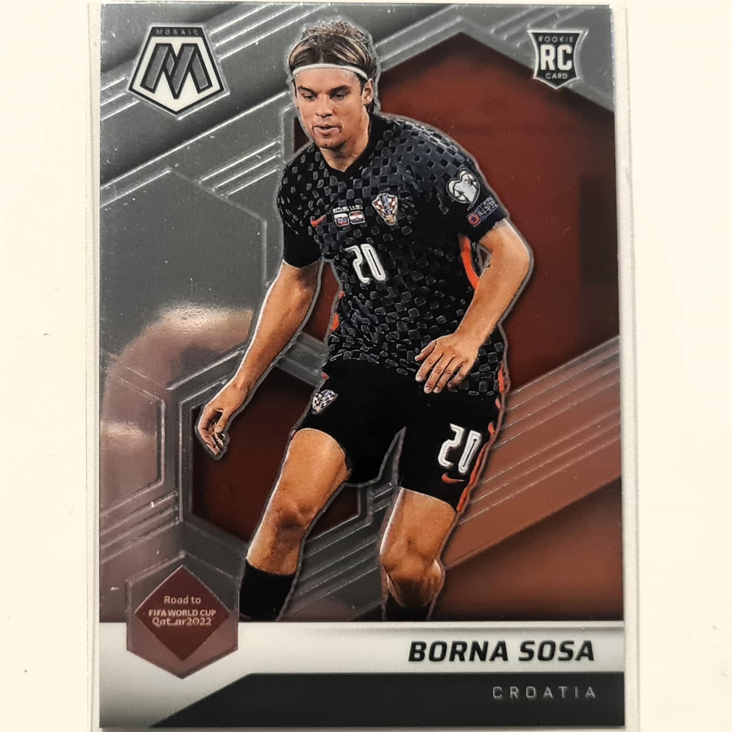 Borna Sosa 2021-22 Panini Mosaic Fifa road to the world cup Rookie RC #196 Soccer Croatia Excellent-Mint Sleeved