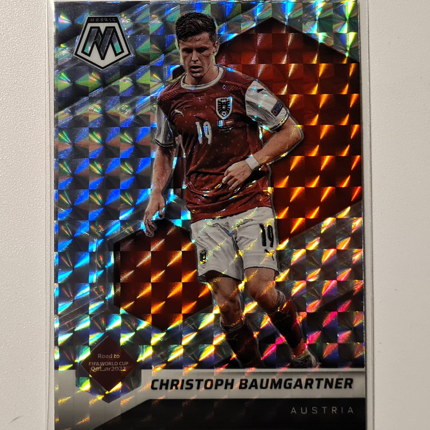 Christoph Baumgartner 2021-22 Panini Mosaic fifa road to world cup Prizm #137 Soccer Austria Mint sleeved