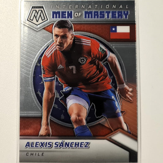 Alexis Sanchez 2021-22 Panini Mosaic men of mastery insert Fifa road to the world cup #5 Soccer Football Chile excellent-Mint Sleeved