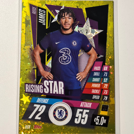 Reece James 2020-21 Topps match attax Rising Star rookie RC RS8 Soccer Football Everton FC Excellent-Mint sleeved