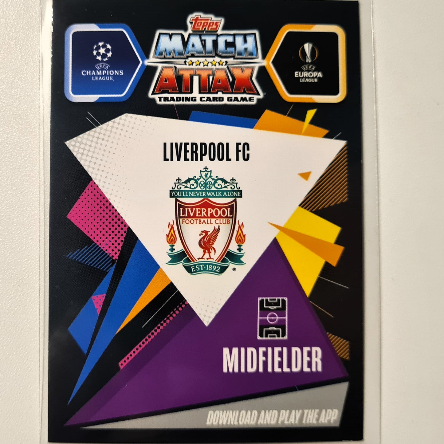 Curtis Jones 2020-21 Topps match attax Man of the match RS5 Soccer Football Liverpool FC Excellent-Mint sleeved