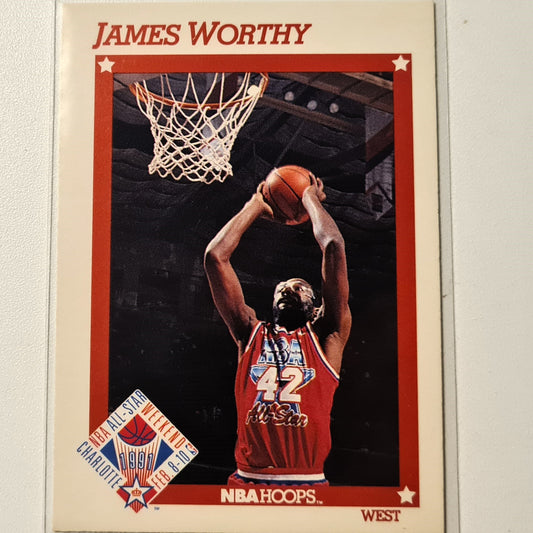 James Worthy 1991 NBA Hoops all-star weekend #272 NBA Basketball LA Lakers Excellent-Mint Sleeved