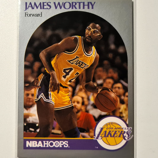 James Worthy 1990 NBA Hoops Silver #163 NBA Basketball LA Lakers Excellent Sleeved