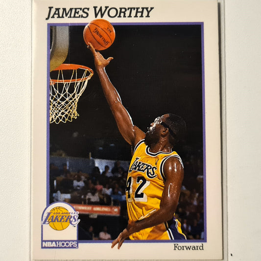 James Worthy 1991 NBA Hoops #106 NBA Basketball LA Lakers Excellent Sleeved